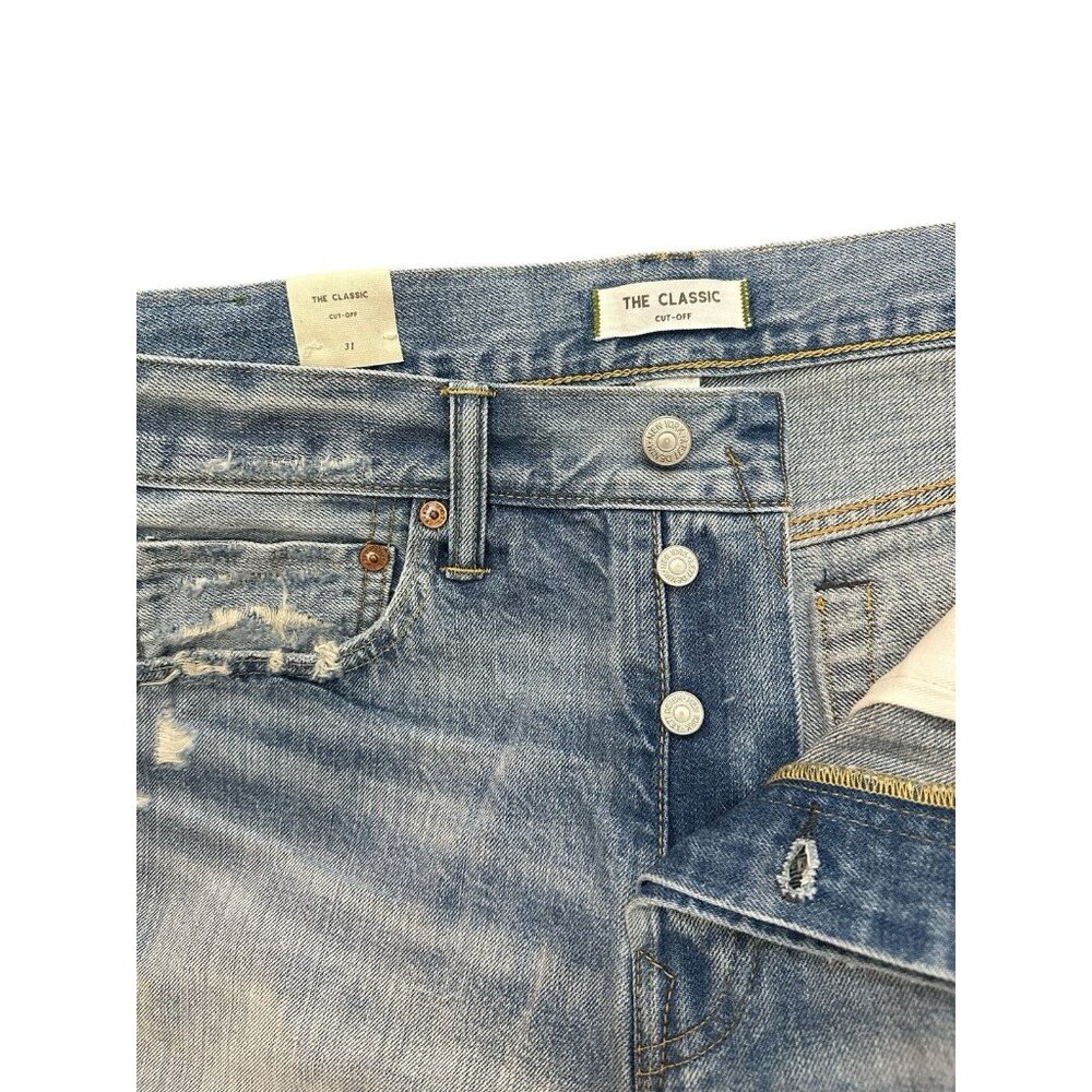 AE77 The Classic Cut Off Jean Shorts Size 31 NWT $148 Premium Denim - Picture 2 of 8